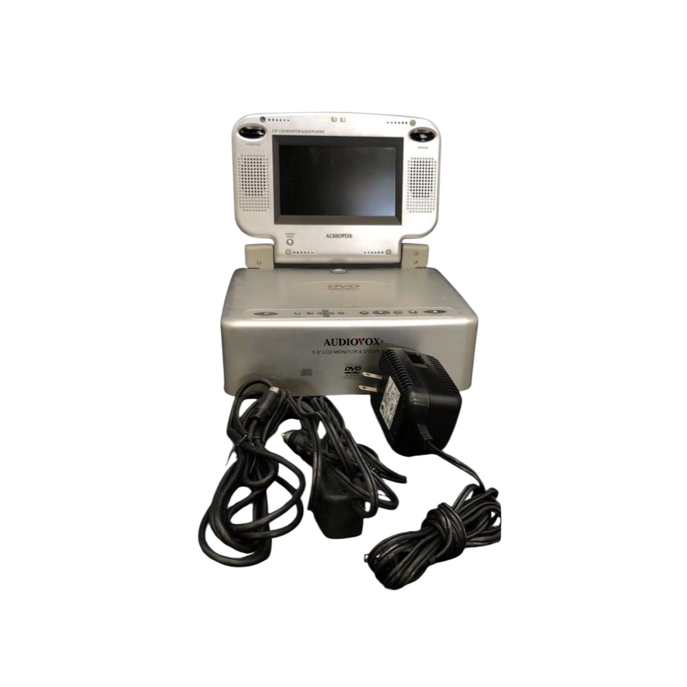 Audiovox 5.8 Inch LCD Monitor and DVD Player Silver with Power Adapter